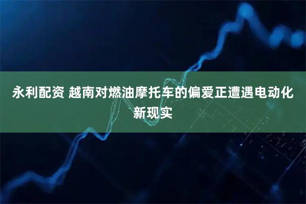 永利配资 越南对燃油摩托车的偏爱正遭遇电动化新现实